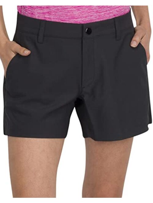 Three Sixty Six Womens Golf Shorts - 5 Inseam, Quick Dry Active Shorts w/Pockets, Adjustable Drawstring & Stretchy Waistband