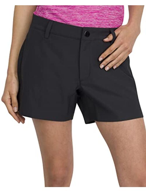 Three Sixty Six Womens Golf Shorts - 5 Inseam, Quick Dry Active Shorts w/Pockets, Adjustable Drawstring & Stretchy Waistband