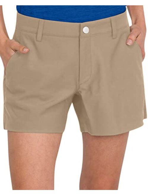 Three Sixty Six Womens Golf Shorts - 5 Inseam, Quick Dry Active Shorts w/Pockets, Adjustable Drawstring & Stretchy Waistband