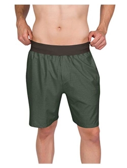 Dry Fit Mens Workout Shorts - Performance Stretch Gym Shorts for Men - Anti-Odor, Zip Pocket