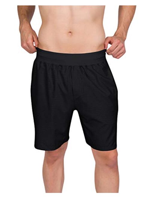 Three Sixty Six Dry Fit Mens Workout Shorts - Performance Stretch Gym Shorts for Men - Anti-Odor, Zip Pocket