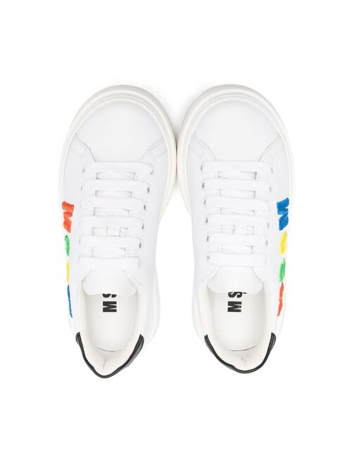 MSGM Kids embroidered-logo detail sneakers