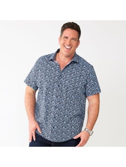 Men's Big & Tall Apt. 9 Slim-Fit Athleisure Untucked Tech Button-Down Shirt