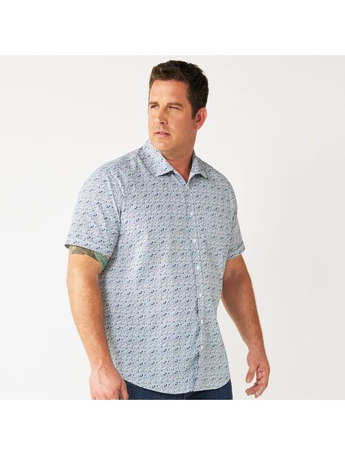 Men's Big & Tall Apt. 9 Slim-Fit Athleisure Untucked Tech Button-Down Shirt