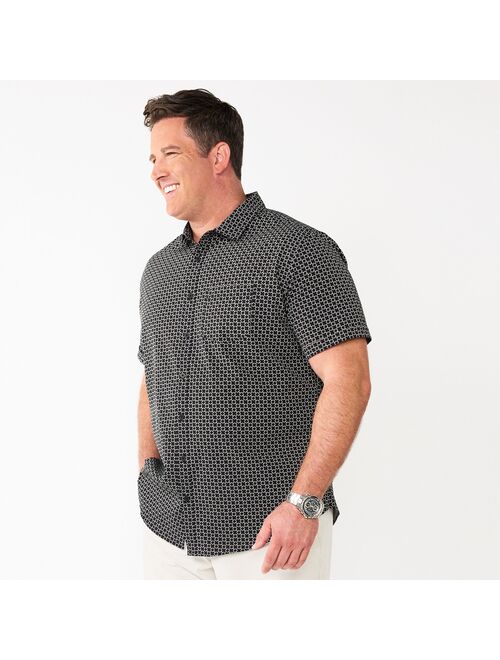 Men's Big & Tall Apt. 9 Slim-Fit Athleisure Untucked Tech Button-Down Shirt