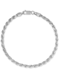 ESQUIRE MEN'S JEWELRY Rope Link Chain Bracelet (4mm), Created for Macy's