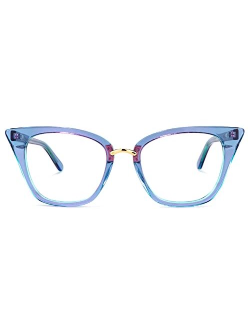 Zeelool Cat Eye Blue Light Blocking Glasses for Women 100% UV400 Protection Eyewear Martha FA0457