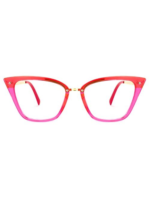 Zeelool Cat Eye Blue Light Blocking Glasses for Women 100% UV400 Protection Eyewear Martha FA0457