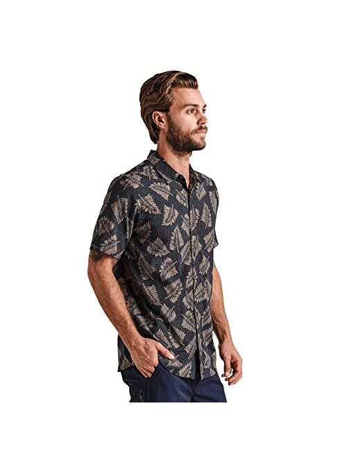 Roark Men's Bless Up Mechanical Stretch Short Sleeve Button Up Shirt