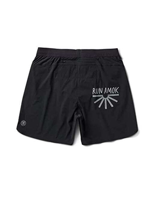 Roark Run Amok Alta 7" Running Short, Lightweight Brief Lined Athletic Workout Shorts for Men