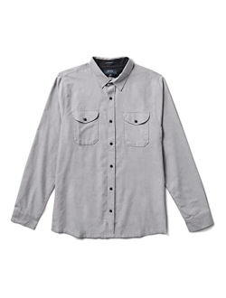 Roark Mens Well Worn Long Sleeve Button Up, Broken in Feel with Lighweight Micro Twill