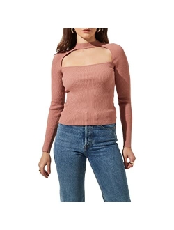 Womens Long Sleeves Ribbed Pullover Top