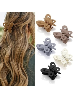 YISSION 8 PCS Butterfly Hair Clips 1.6" Small Hair Clips Jaw Clips Non Slip Butterfly Clips for Hair Cute Hair Claw Clips for Thin Thick Hair Accessories for Women Girls