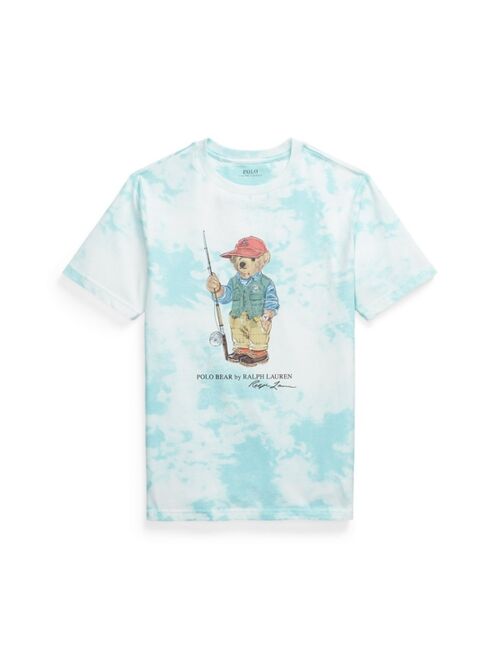 POLO RALPH LAUREN Big Boys Polo Bear Tie-Dye-Print Cotton T-shirt