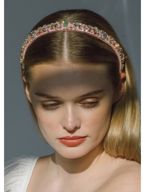 Jennifer Behr Mira crystal-embellished headband