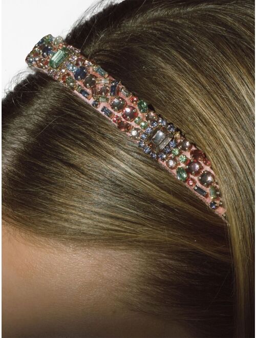 Jennifer Behr Mira crystal-embellished headband