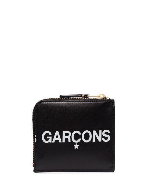 Comme Des Garcons Wallet logo zipped wallet