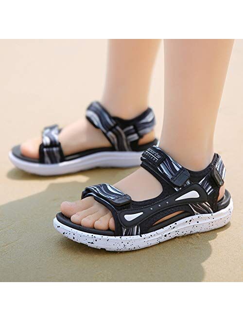 DADAWEN Boy's Girl's Water Sandals Outdoor Hiking Adjustable Strap Sport Sandals