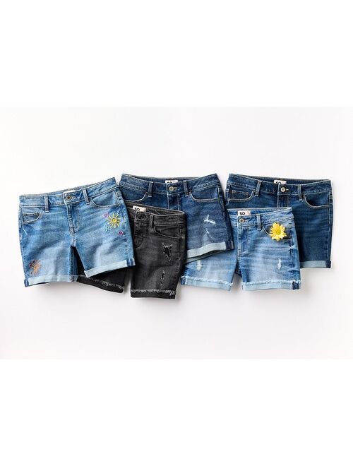 Girls 6-20 SO Midrise Denim Shortie Shorts in Regular & Plus Size