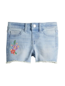 Girls 4-12 Jumping Beans Embroidered Denim Shorts