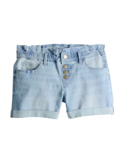 Girls 6-20 SO Paperbag Waist Denim Shortie Shorts