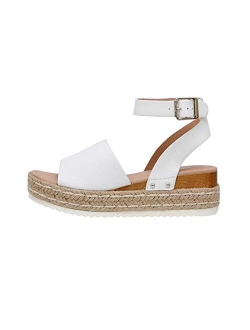 Women's Espadrille Flatform Open Toe Sandal