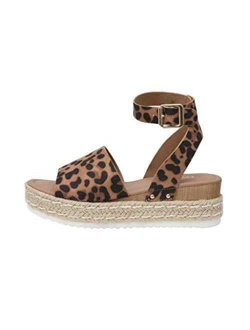 CUSHIONAIRE Women's Espadrille Flatform Open Toe Sandal