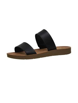 Women's Imelda 2 band slide sandal  Memory Foam