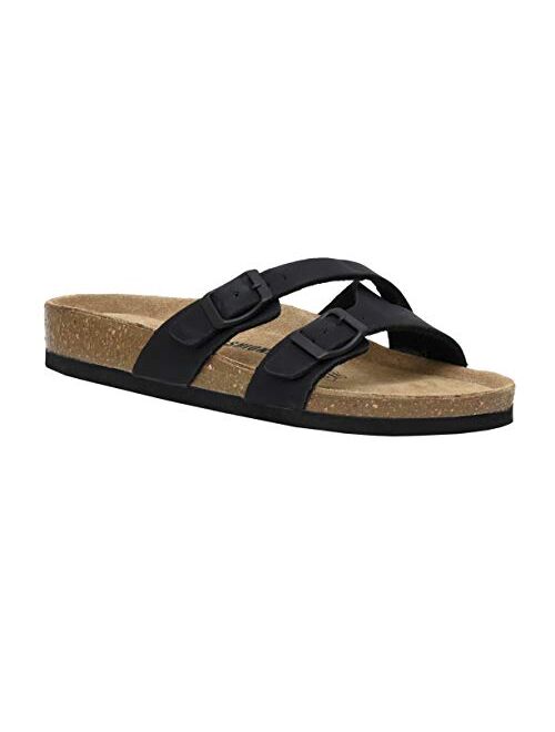 CUSHIONAIRE Women's Liza Cork Footbed Sandal With +Comfort