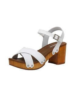 Women's Slate Faux Wood Sandal  Memory Foam Insole & LiteSole Technology -Wide Widths Available