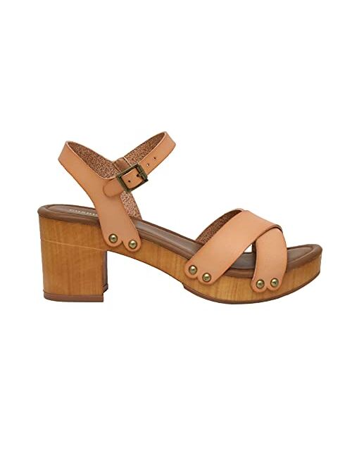 Cushionaire Women's Slate Faux Wood Sandal +Memory Foam Insole & LiteSole Technology -Wide Widths Available