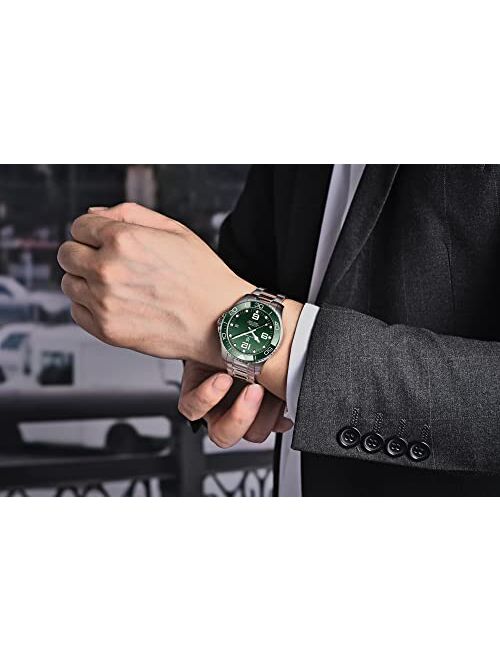 Pagrne Design Pagani Design Men's Watch Automatic Mechanical Movement Stainless Steel Strap White/Black dial with Luminous pd1693