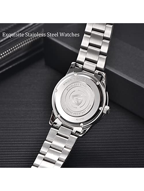 Pagrne Design Pagani Design Watch for Men Stylish Mens Watches Stainless Steel Men's Wrist Watches with Imported Japanese Movement 40MM Sapphire Mirror 100 Meters Waterpr