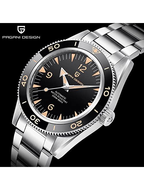 Pagrne Design Pagani Design Watch for Men Classic Stainless Steel Mens Watches with Imported Japanese NH35 Automatic Movement Premium Dress Men's Wrist Watches Waterproof