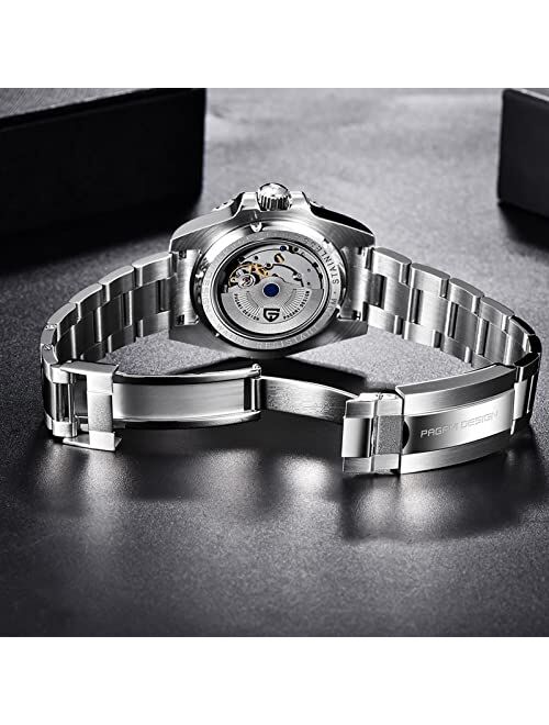 By Benyar BENYARPaganiDesignGMTAutomaticMechanicalWristWatchesforMenTwo-ToneCeramicBezelSapphireCrystal100MWaterproofStainlessSteelJubileeStrapFashionBusinessMen'sWatch