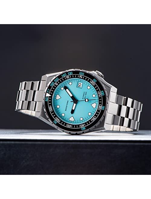 Generic V3 Seestern Teal Ceramics Bezel 40MM S407-600T LUME Date Bezel 200m Professional Diver's Mens Sport Watch