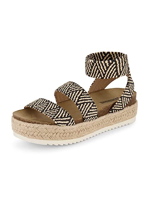 CUSHIONAIRE Women's Mandy Cork Espadrille Wedge Sandal