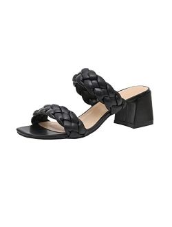 Women's Onyx braided Heel Sandal  Memory Foam Wide Widths Available