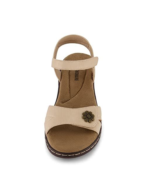 CUSHIONAIRE Women's Bloom comfort sandal with +Comfort Foam and Wide Widths Available