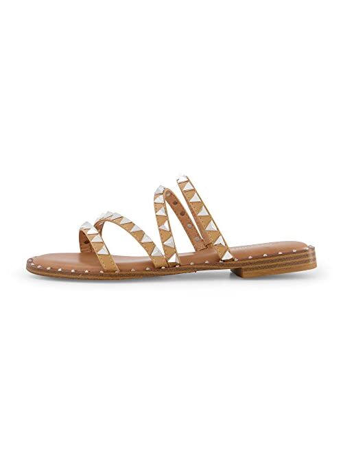 CUSHIONAIRE Women's Tonya Studded slide sandal with Memory Foam