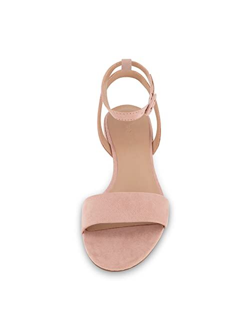 CUSHIONAIRE Women's Nila one band low block heel sandal +Wide Widths Available