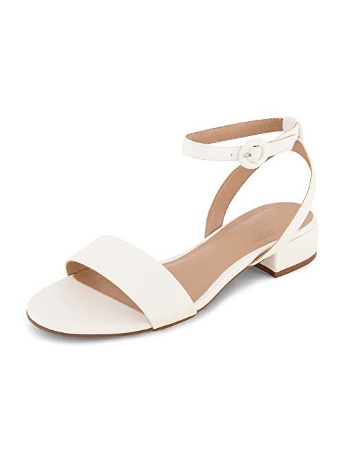 CUSHIONAIRE Women's Nila one band low block heel sandal +Wide Widths Available