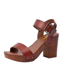 Women's Sydney Faux Wood Sandal  LiteSole Technology, Wide Widths Available