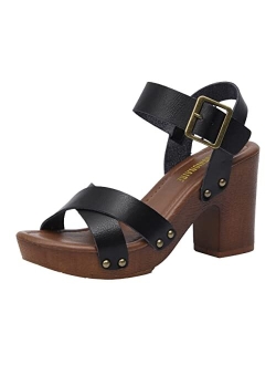 Women's Sayer Faux Wood Sandal  LiteSole Technology, Wide Widths Available