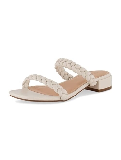 Women's Neptune braided low block heel sandal  Memory Foam