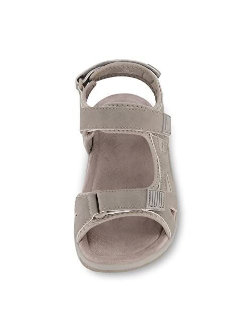 CUSHIONAIRE Women's Pace comfort footbed outdoor sandal with adjustable straps and +Memory Foam, Wide Widths Available