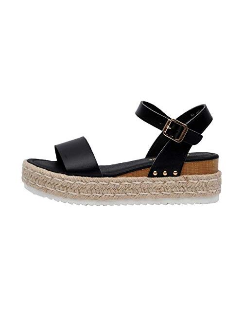 CUSHIONAIRE Women's Melissa Espadrille Wedge Sandal