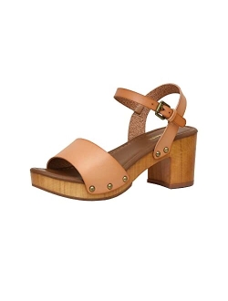 Women's Sloan Faux Wood Sandal  Memory Foam Insole & LiteSole Technology -Wide Widths Available