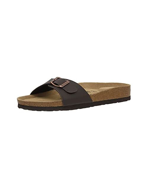 CUSHIONAIRE Women's Luca Cork footbed Sandal with +Comfort