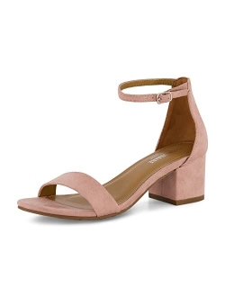 Women's Alba one band mid block heel sandal  Memory Foam